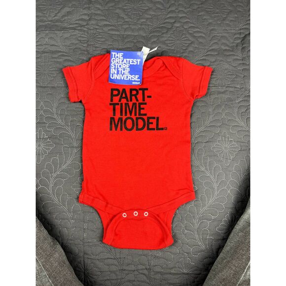 Raygun Part-Time Model Onesie SZ 3/6M Kidcore Casual Graphic Unisex Baby Cute - Picture 2 of 9